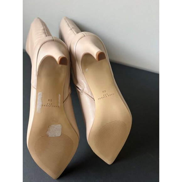 Marc Fisher LTD Georgiey Pointed Toe Knee ivory leather High Boots size 6.5 - Picture 6 of 9